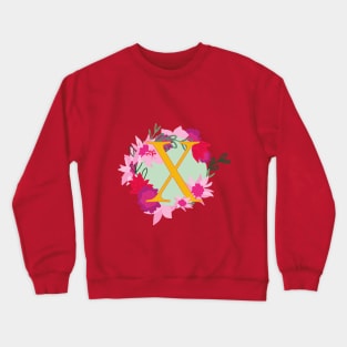 A floral gift for the special X in your life! Crewneck Sweatshirt